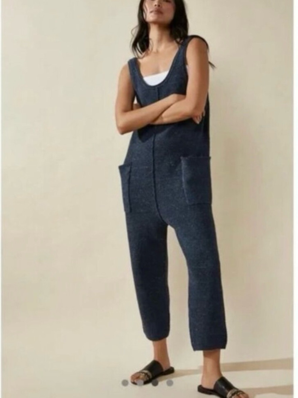 Free People Hailee Sweater Jumper in a Mottled Blue